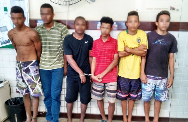 Quadrilha composta por adolescentes apreendida pela Polícia Militar