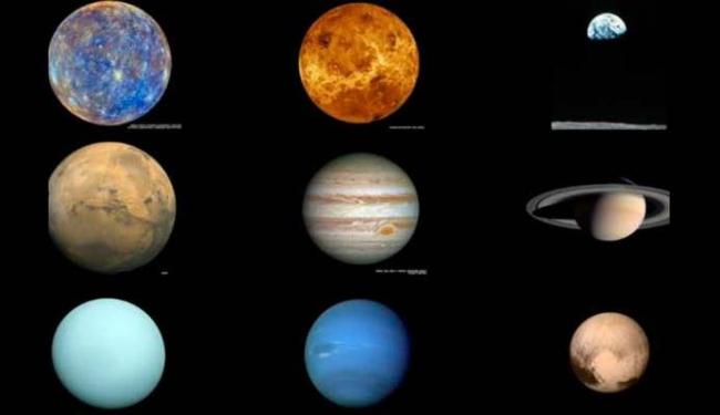 De acordo com os cientistas, o 'nono planeta' (C) terá uma massa cinco mil vezes maior à de Plutão