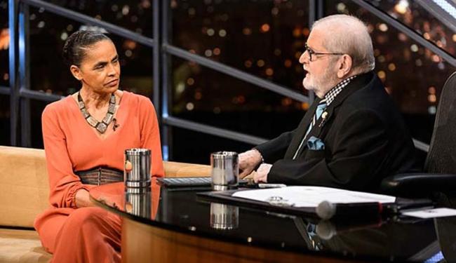 Marina Silva foi entrevistada por Jô Soares na madrugada desta terça-feira (Foto: Divulgação | TV Globo)