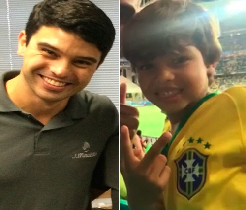 Rafael e o filho Guilherme (Foto: Reprodução)