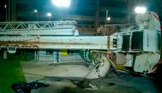 Vítima manuseava guindaste no momento do acidente (Foto: Divulgação | Sindiquímica)