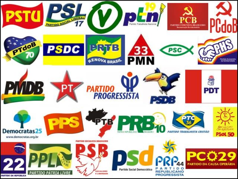 No total, existem no Brasil atualmente 35 partidos políticos