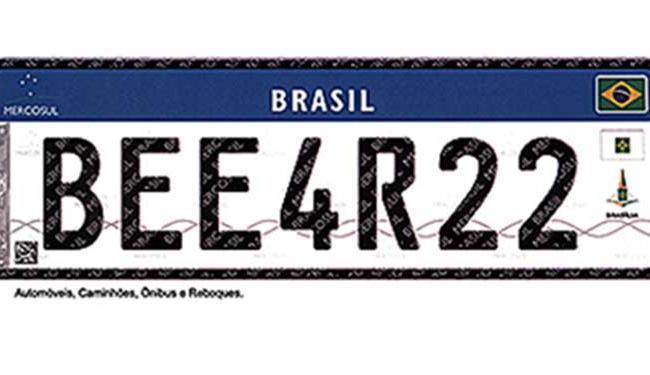 Carros 0km já sairão com as novas placas em 2017 (Foto: Contran | Divulgação)
