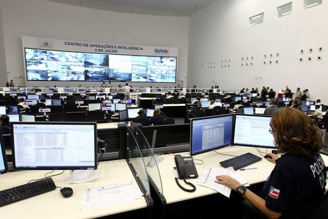 Centro de Operações e Inteligência da Secretaria de Segurança Pública do Estado da Bahia (Foto: Carol Garcia/GOVBA)