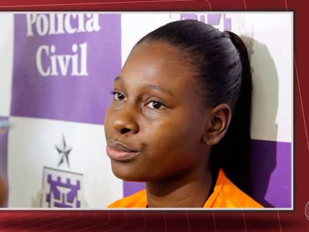 Aline Alves confessou ter matado a adolescente de 15 anos (Foto: Reprodução / TV Bahia)