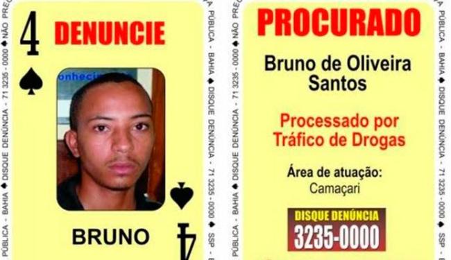 Bruno de Oliveira Santos é o 4 de Espadas do 'Baralho do Crime' da SSP Bahia (Foto: Divulgação | SSP/BA)