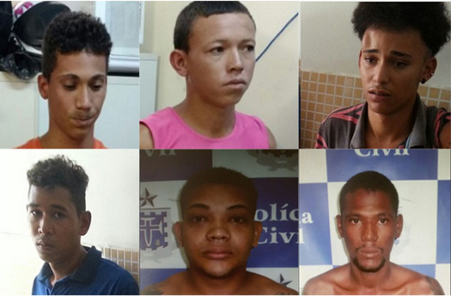 Seis pessoas são presas suspeitas de envolvimento na morte de adolescentes (Foto: Montagem R7 BA)