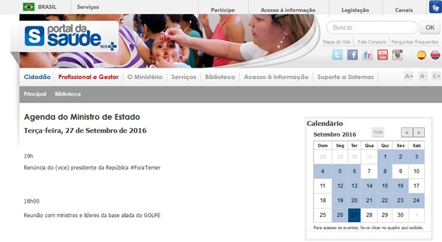 (Foto: Reprodução/Site Ministério da Saúde )