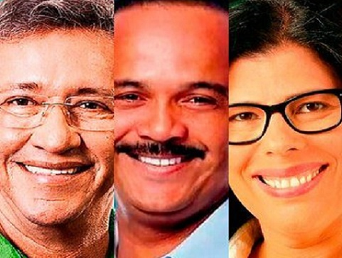 Luiz Caetano (PT), Elinaldo Araújo (DEM) e Jailce Andrade (PCdoB)