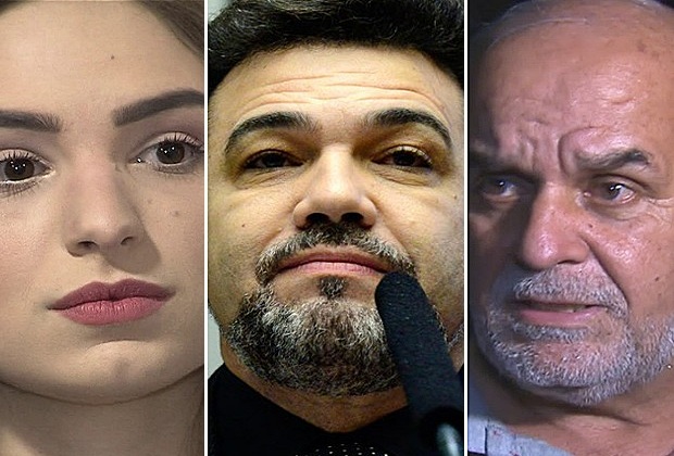 A jornalista Patrícia Lelis, o deputado federal Marco Feliciano e o assesor dele, Talma Bauer (Foto: Reprodução/GloboNews, Nilson Bastian/Câmara dos Deputados e Reprodução/TV Globo)