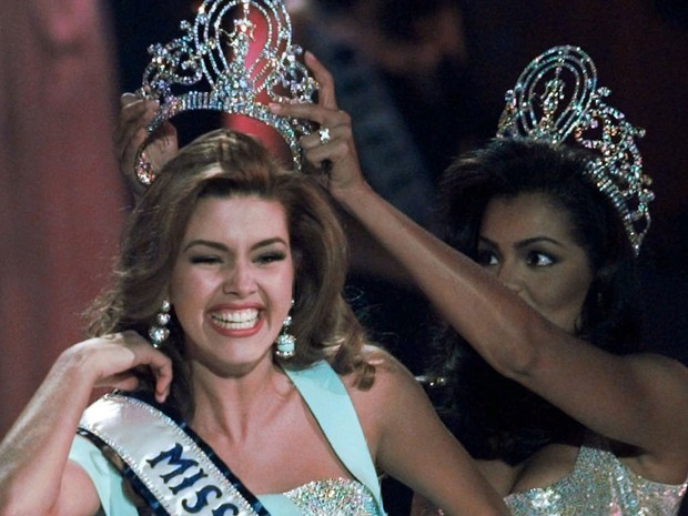 Alicia Machado foi eleita Miss Universo em 1996 (Foto: AP Photo/Eric Draper) Alicia Machado foi eleita Miss Universo em 1996 (Foto: AP Photo/Eric Draper)