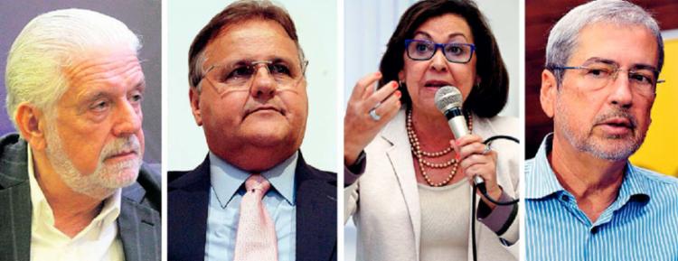 Entre os 17 políticos delatados estão Wagner (PT), Lídice da Mata (PSB), Geddel (PMDB) e Imbassahy (PSDB) (Foto: Joá Souza | Ag. A TARDE e Antonio Cruz | Agência Brasil)