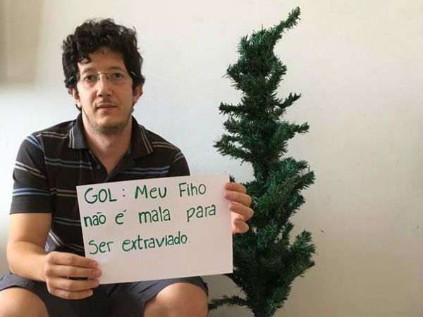 Menino de 6 anos foi embarcado pela mãe em voo da Gol para comemorar o aniversário do pai, Wanderson Romão, no Espírito Santo. (Foto: Reprodução Facebook/ Divulgação Estadão)