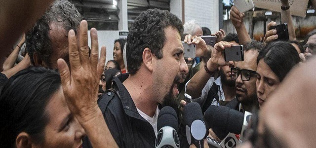 Guilherme Boulos, criticou a ação da Polícia Militar e disse que a prisão teve 'o intuito de intimidar o MTST e a luta dos movimentos populares' (Foto: Reprodução)