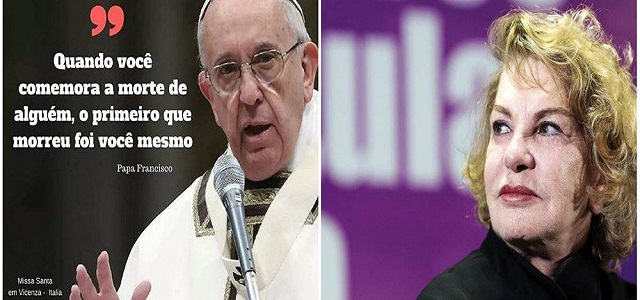 'Quando você comemora a morte de alguém, o primeiro que morreu foi você mesmo' (Foto: Reprodução | Brasil 247)