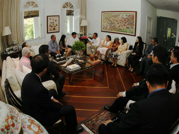 Os empresário chineses almoçaram com o governador Rui Costa no Palácio de Ondina