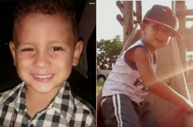 Heitor, uma das crianças abandonas pelo pai após acidente, morreu no local (Foto: Reprodução)