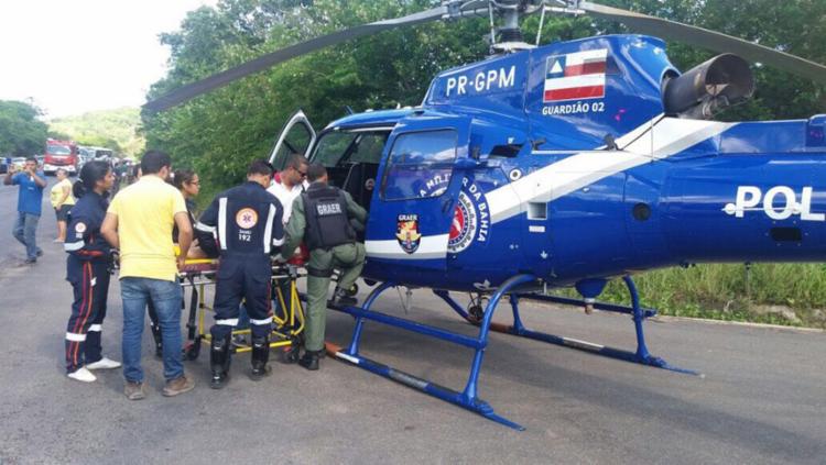 Equipes do Samu e bombeiros também participaram do resgate (Foto: Divulgação | SSP)