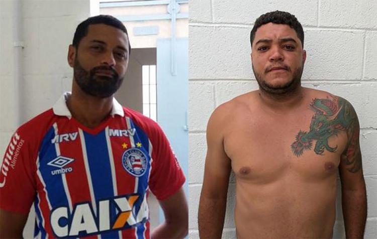 Cabo Márcio (E) é lotado na 82ª CIPM (CAB); segundo a delegada Olveranda Oliveira, Tiago é homicida (Foto: Divulgação l Polícia Civil) Cabo Márcio (E) é lotado na 82ª CIPM (CAB); segundo a delegada Olveranda Oliveira, Tiago é homicida (Foto: Divulgação l Polícia Civil)