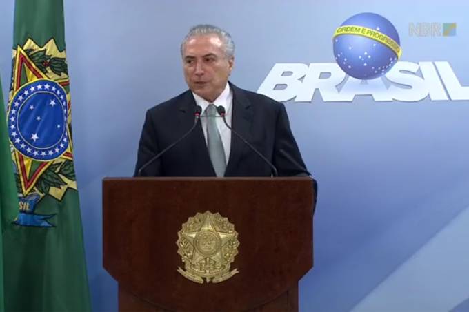Presidente Michel Temer faz pronunciamento após delação da JBS (NBR/Reprodução)