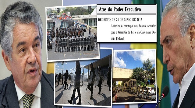 No decreto assinado por Temer, rejeitado por 92% dos brasileiros, e pelo general Sergio Etchegoyen, o Exército foi chamado para garantir a lei e a ordem No decreto assinado por Temer, rejeitado por 92% dos brasileiros, e pelo general Sergio Etchegoyen, o Exército foi chamado para garantir a lei e a ordem