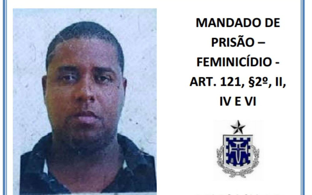 Josimar Brito Ferreira Portugal é procurado pelo assassinato da companheira, em Conceição do Jacuípe (Foto: Divulgação/Polícia Civil) Josimar Brito Ferreira Portugal é procurado pelo assassinato da companheira, em Conceição do Jacuípe (Foto: Divulgação/Polícia Civil)