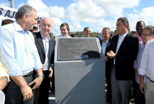 O governador Rui Costa inaugurou oficialmente o trecho de 19 quilômetros entre o município de Camaçari e a Estrada do Coco (BA-099) (Foto: Manu Dias/GOVBA)