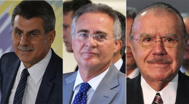 Da esquerda para a direita: Romero Jucá, Renan Calheiros e José Sarney (Foto: Antônio Cruz, Fabio Rodrigues Pozzebom e Marcello Casal Jr l Ag. Brasil) Da esquerda para a direita: Romero Jucá, Renan Calheiros e José Sarney (Foto: Antônio Cruz, Fabio Rodrigues Pozzebom e Marcello Casal Jr l Ag. Brasil)