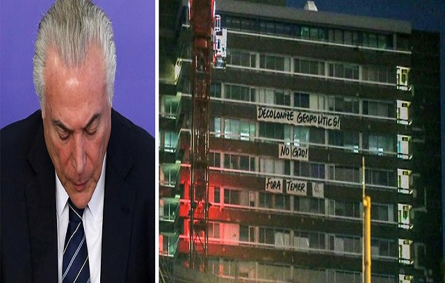 Participando de evento internacional, um presidente que cobre os brasileiros de vergonha, denunciado por corrupção passiva e desprezado interna e externamente, exceto pelos cúmplices conhecidos Participando de evento internacional, um presidente que cobre os brasileiros de vergonha, denunciado por corrupção passiva e desprezado interna e externamente, exceto pelos cúmplices conhecidos