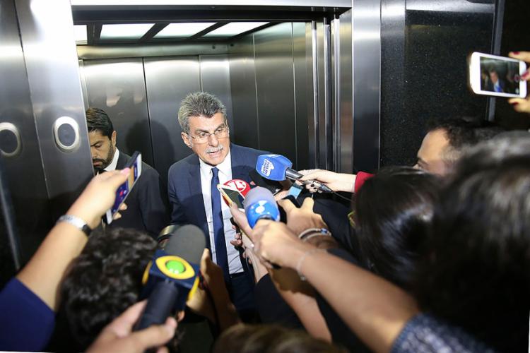Romero Jucá diz que está muito tranquilo contra qualquer denúncia e garante que não tem nenhum temor (Foto: Valter Campanato l Agência Brasil)