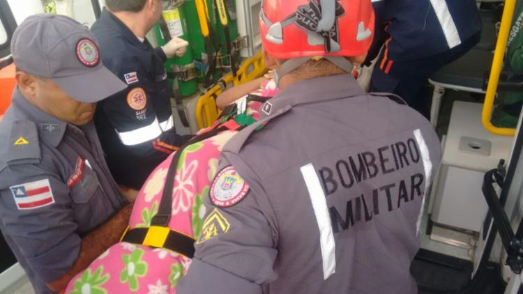 Ele foi levado para uma unidade hospitalar (Foto: Divulgação | Corpo de Bombeiros) Ele foi levado para uma unidade hospitalar (Foto: Divulgação | Corpo de Bombeiros)