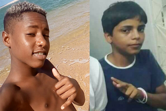 Os jovens Wanderson, de 15 anos, apelidado de 'belisco' e Felipe Nascimento, conhecido como 'índio', de 13, até o momento ainda não entraram em contato com a família Os jovens Wanderson, de 15 anos, apelidado de 'belisco' e Felipe Nascimento, conhecido como 'índio', de 13, até o momento ainda não entraram em contato com a família