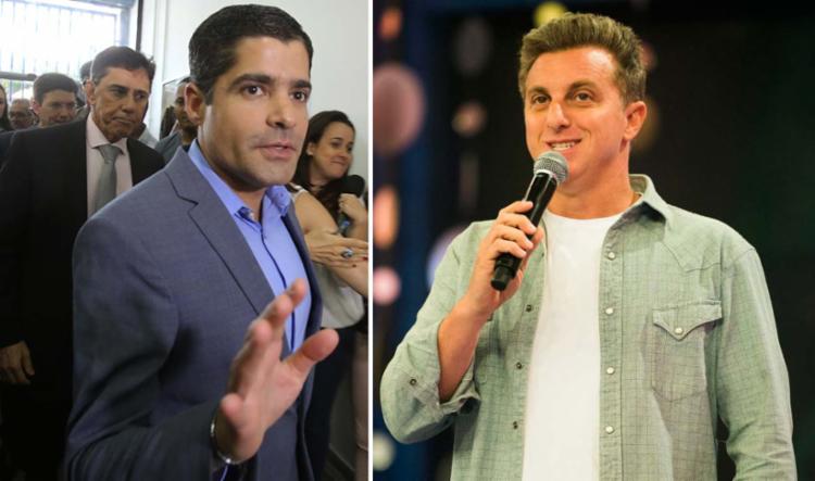 No encontro, estavam o prefeito ACM Neto e Luciano Huck (Foto: Xando Pereira | Ag A TARDE e Divulgação)