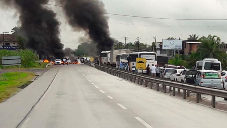 Não há informações sobre a extensão do engarrafamento (Foto: Divulgação | Concessionária Bahia Norte)