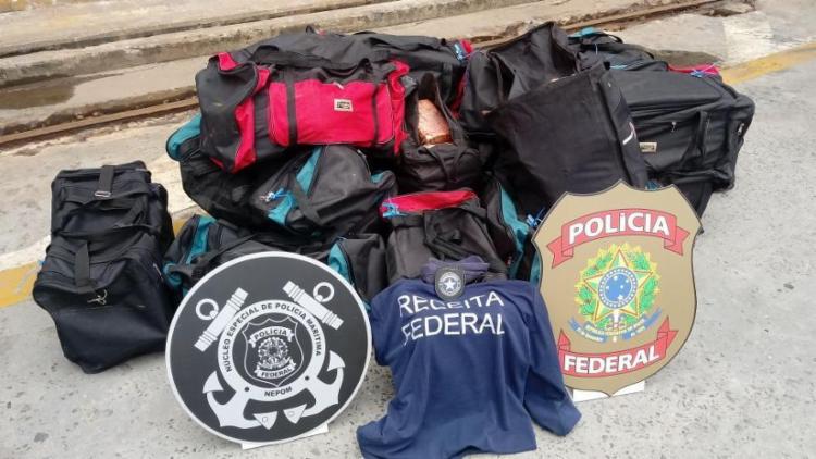 Droga estava distribuída em 19 bolsas que seriam enviadas para a Bélgica (Foto: Divulgação | Receita Federal) Droga estava distribuída em 19 bolsas que seriam enviadas para a Bélgica (Foto: Divulgação | Receita Federal)