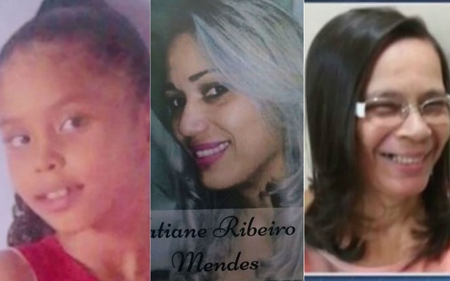 Celine (9 anos), Tatiane (34 anos) e Idália (58 anos) foram vítimas da tragédia (Foto: Montagem / G1) Celine (9 anos), Tatiane (34 anos) e Idália (58 anos) foram vítimas da tragédia (Foto: Montagem / G1)