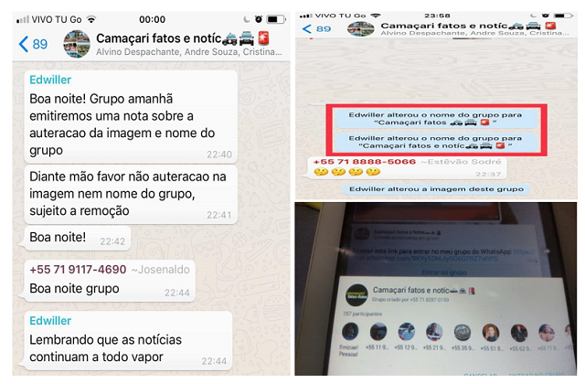 O CFF jamais teve qualquer responsabilidade com as postagens feitas no referido grupo