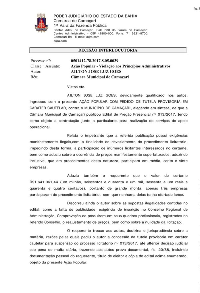 Decisão judicial Decisão judicial