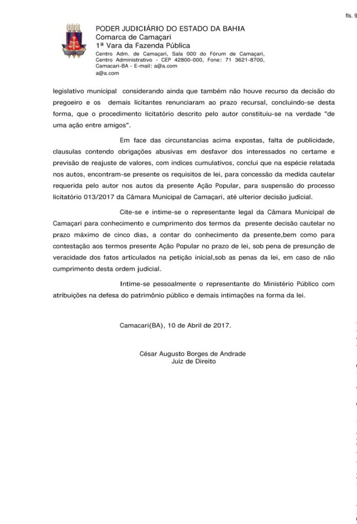 Decisão judicial Decisão judicial