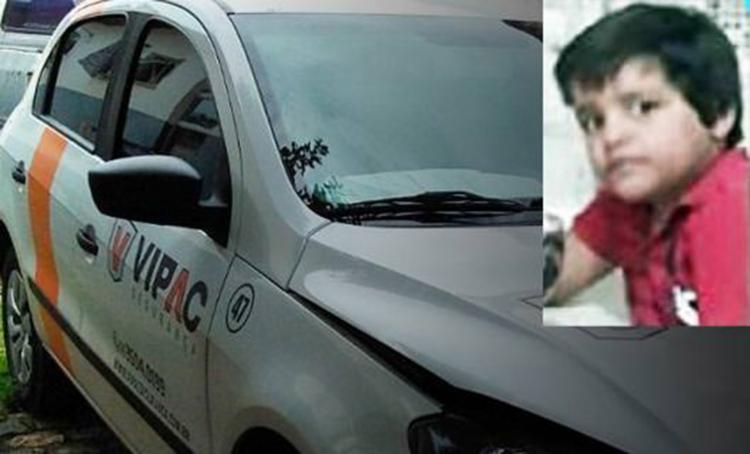 Arthur foi atropelado por um veículo pertencente a uma empresa de segurança