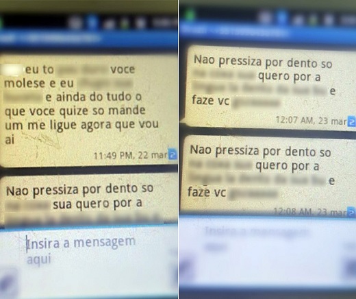 Mensagens foram encontradas no celular da criança (Foto: Divulgação | Polícia Civil)