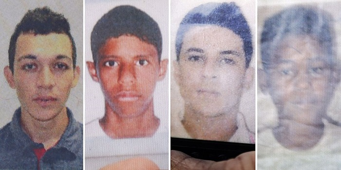 Alcimar Leonel, Ítalo José, Roberto Marcelo e Jailton Ferreira foram mortos a tiros (Foto: Reprodução | Marina Silva | CORREIO)
