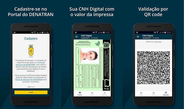 CNH Digital substitui o uso da versão impressa do documento (Foto: Divulgação | Portal de Serviços Denatran)