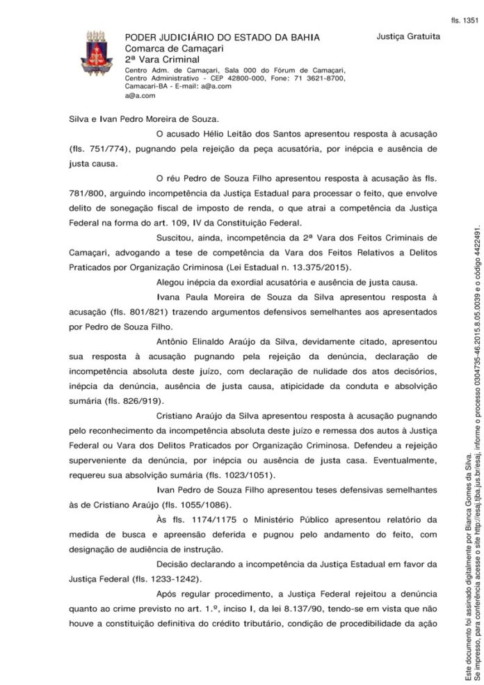 Decisão interlocutória datada no final do mês de março (Foto: Reprodução)