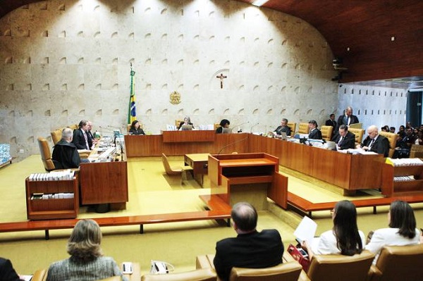Sessão do Supremo Tribunal Federal, que julga a restrição do foro privilegiado para deputados e senadores (Foto: Carlos Moura | SCO | STF)