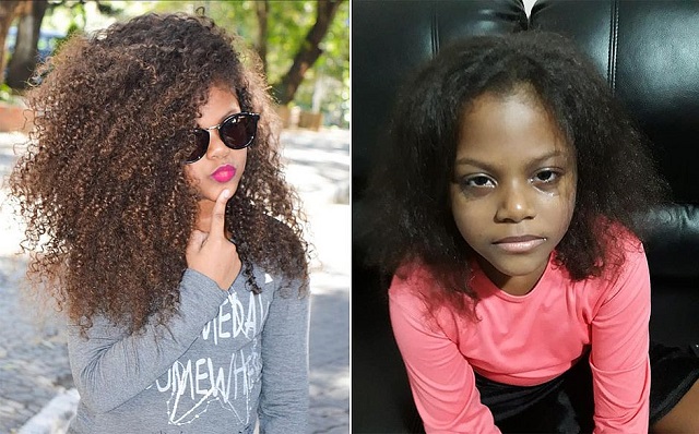 Antes e depois da menina (Foto: Reprodução | Facebook)