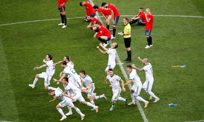 Seleção espanhola se despede da Copa após derrota nos pênaltis Seleção espanhola se despede da Copa após derrota nos pênaltis