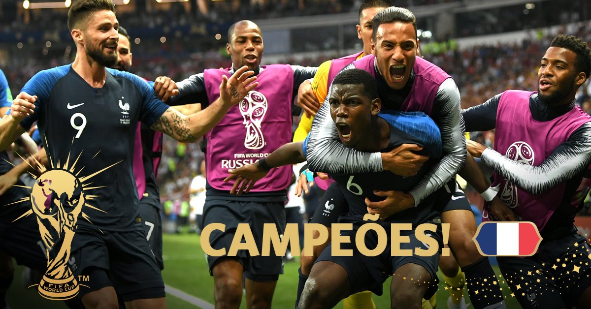 Vinte anos depois, os franceses voltam a ganhar uma Copa do Mundo, a segunda de sua história. Vinte anos depois, os franceses voltam a ganhar uma Copa do Mundo, a segunda de sua história.
