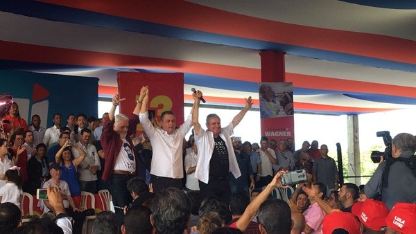 PT confirmou, em convenção estadual em Salvador, Rui Costa como candidato à reeleição ao governo (Foto: Alan Tiago Alves/G1)