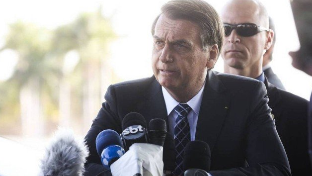O presidente Jair Bolsonaro, na saída do Palácio da Alvorada (Foto: Antonio Cruz | Agência Brasil)